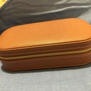 Pink Leather Zippered Case